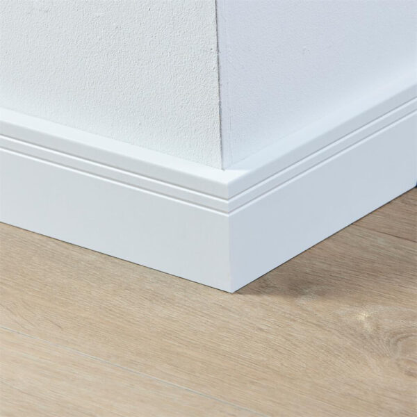Stijlplint Milaan Wit 9010 folie 7 cm.