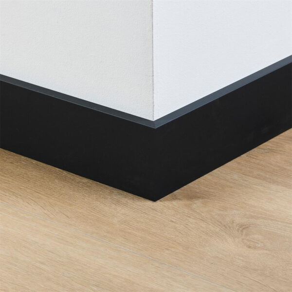 Stijlplint Amsterdam ZWART folie 9 cm.