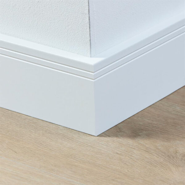 Stijlplint Milaan Wit 9010 folie 9 cm.
